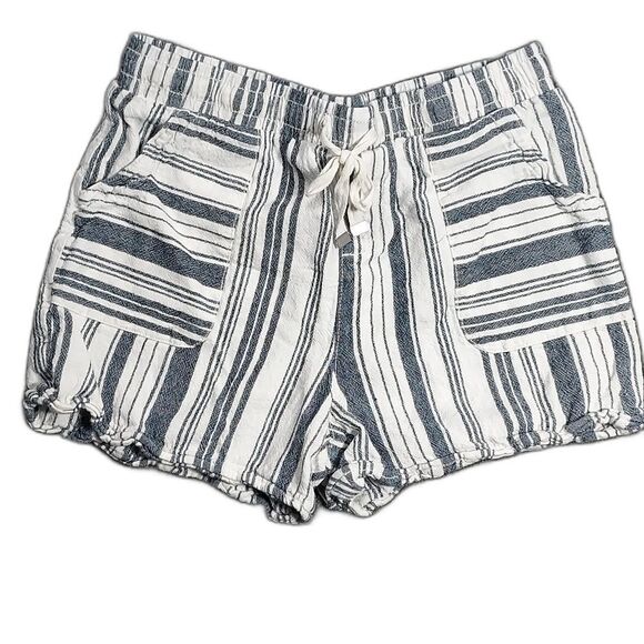 Women's Shorts Size S (4-6) Time and Tru Black and White Striped - Picture 1 of 6